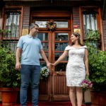 The Color of Love in Büyükada's Alleys | Couple Photography by Historic Doors